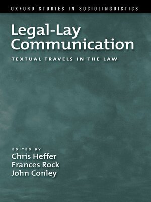 cover image of Legal-Lay Communication